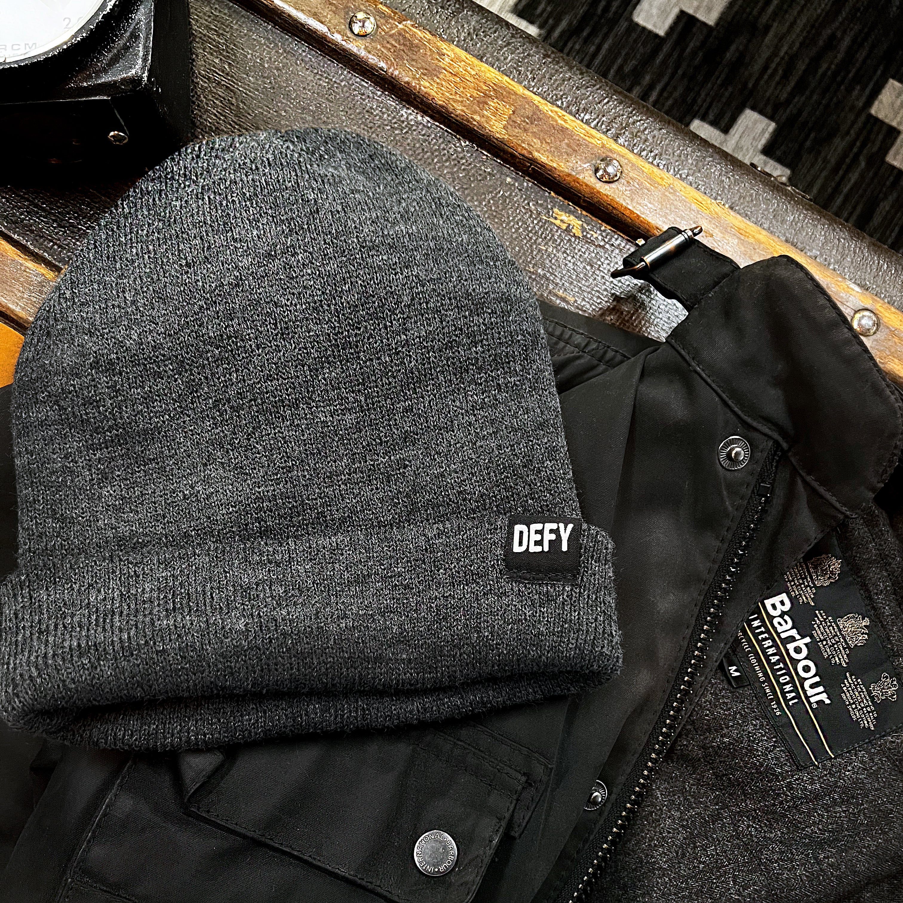DEFY Grey Beanie - Image 6