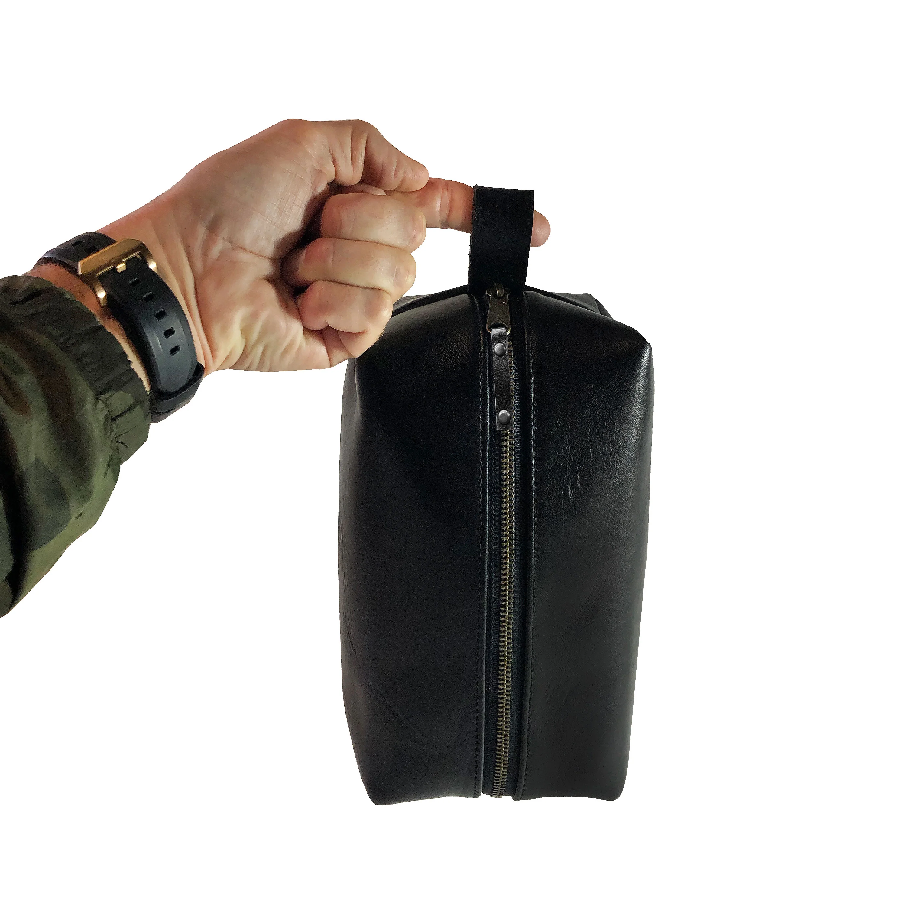 Dopp Kit / Horween Essex Rookery Leather x Buffalo Plaid Wax Canvas / Ships in 3-4 Weeks - Image 6