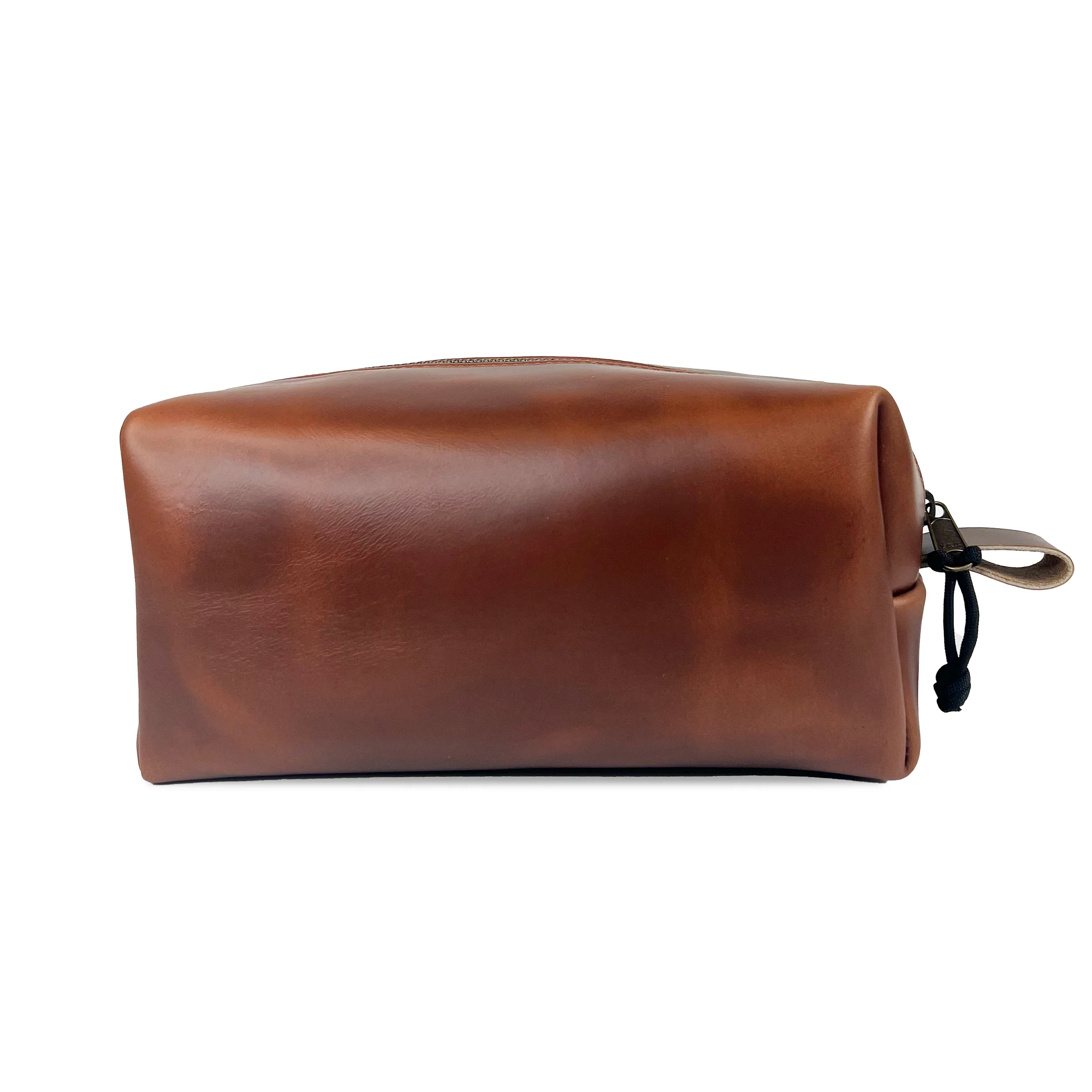 Dopp Kit / Horween Whiskey Cavalier Leather x TexWax™ Autumn Plaid Wax Canvas - Image 5