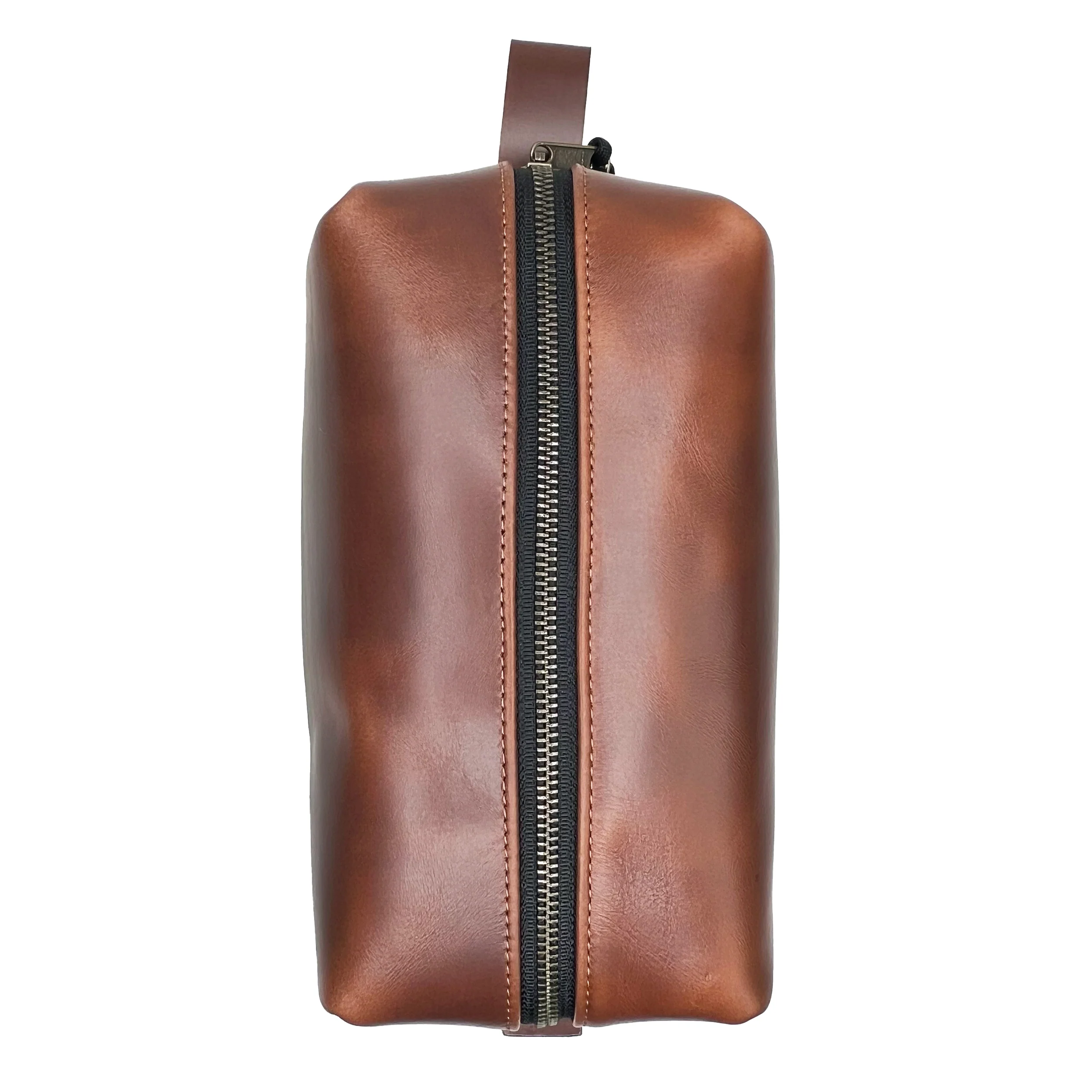 Dopp Kit / Horween Whiskey Cavalier Leather x TexWax™ Autumn Plaid Wax Canvas - Image 7