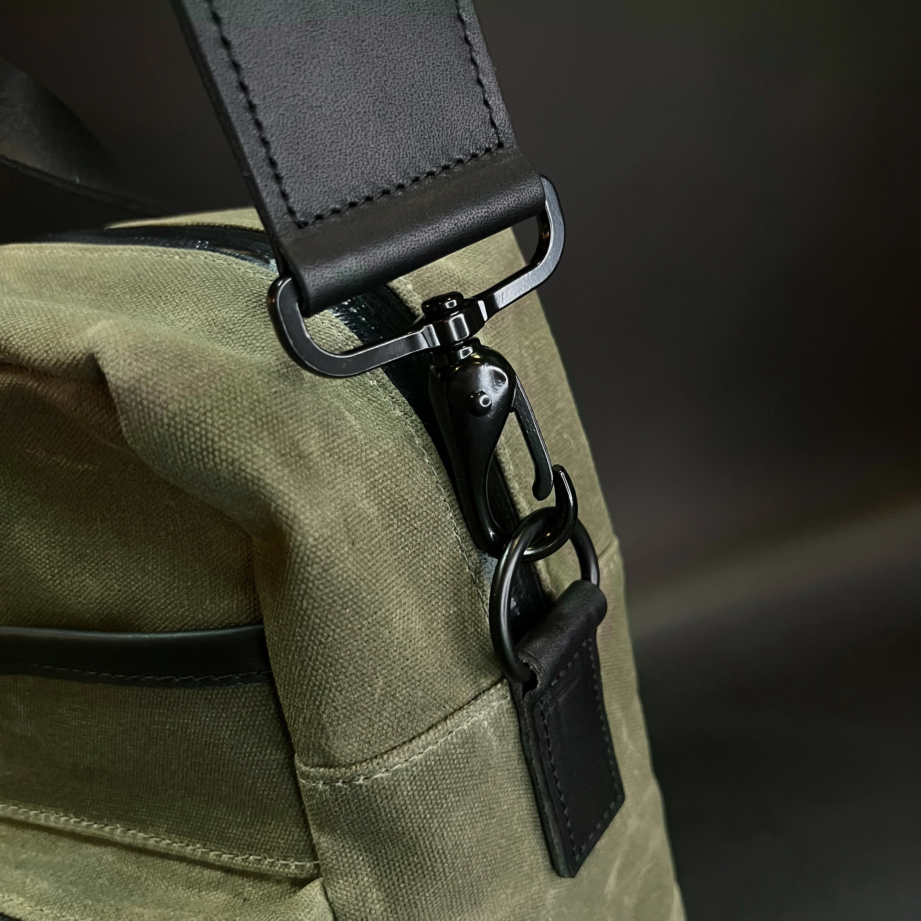 Epic 48 Hour Briefcase / Military Tent Inspired OD Wax Canvas x Coyote X-Pac™ Edition / Ships in 6-10 Weeks - Image 4