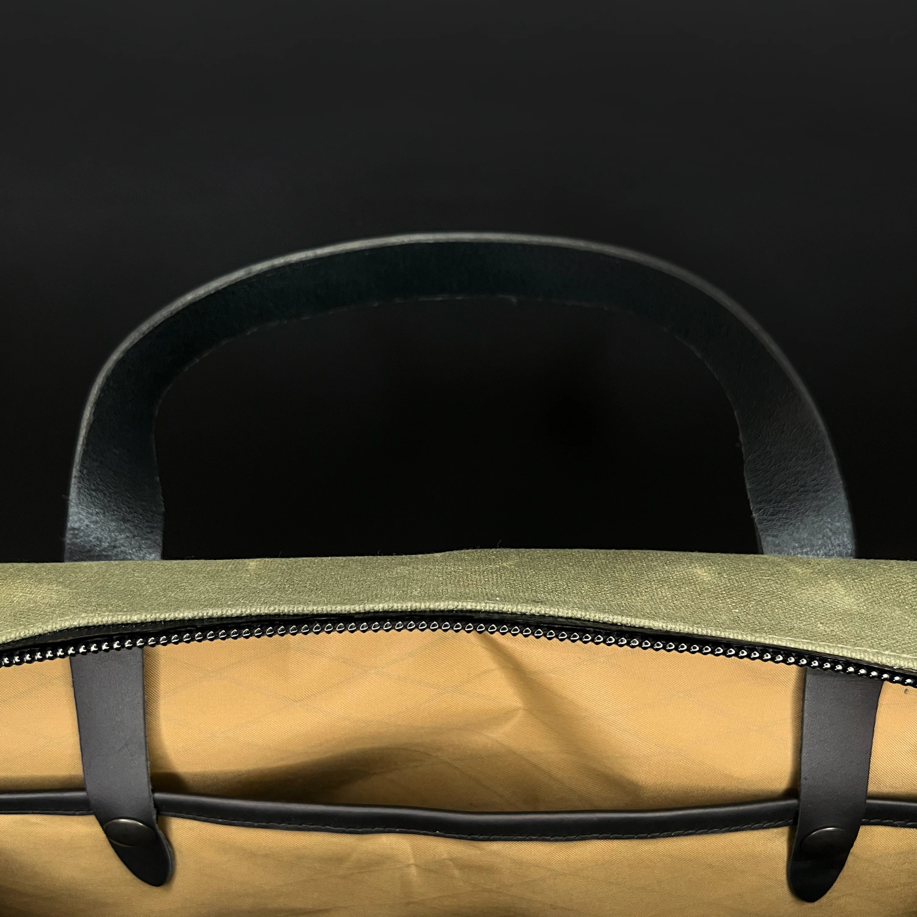 Epic 48 Hour Briefcase / Military Tent Inspired OD Wax Canvas x Coyote X-Pac™ Edition / Ships in 6-10 Weeks - Image 6