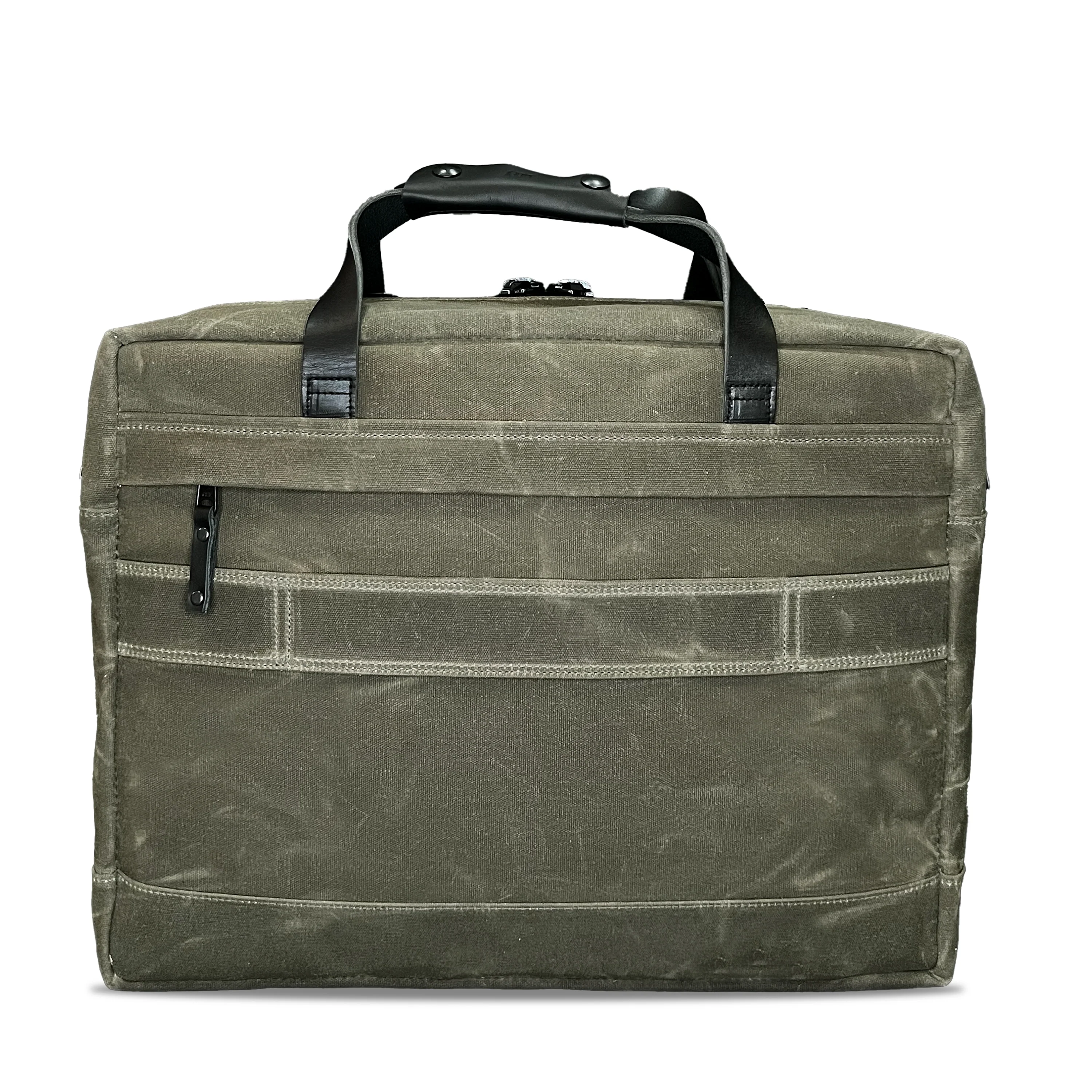 Epic 48 Hour Briefcase / Military Tent Inspired OD Wax Canvas x Coyote X-Pac™ Edition / Ships in 6-10 Weeks - Image 8