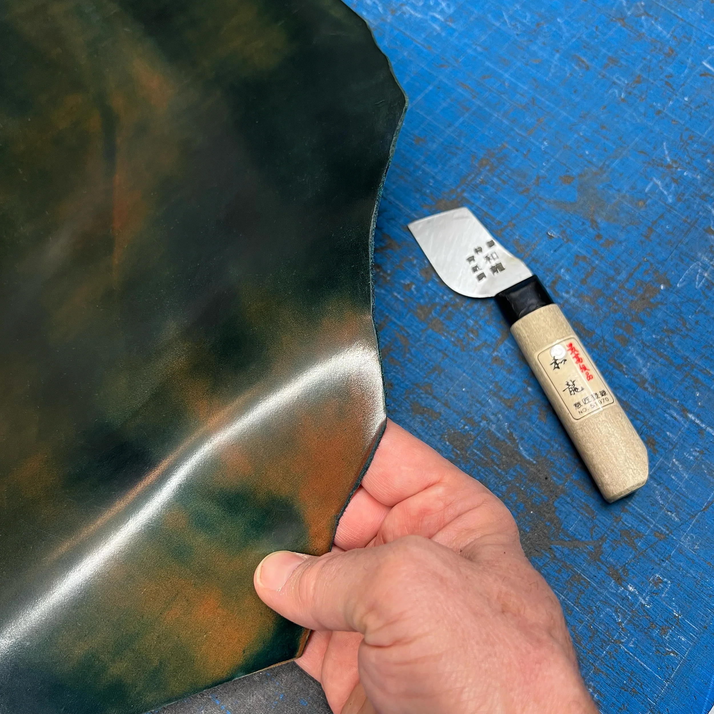 GP - Mr Gripper / Horween Marbled (Greens, Browns, Blues) Shell Cordovan Mr Gripper / Last 1 - Image 2