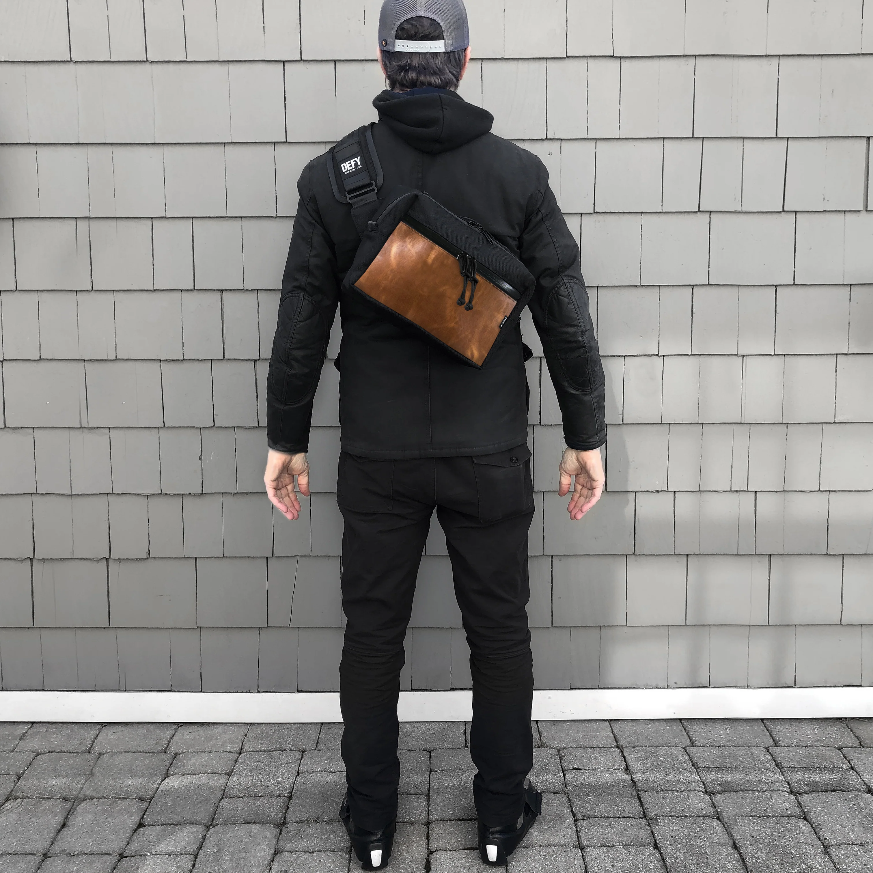 Insidious Jr. Sling / Horween Cavalier Whiskey Leather + Ballistic Nylon Edition - Image 4