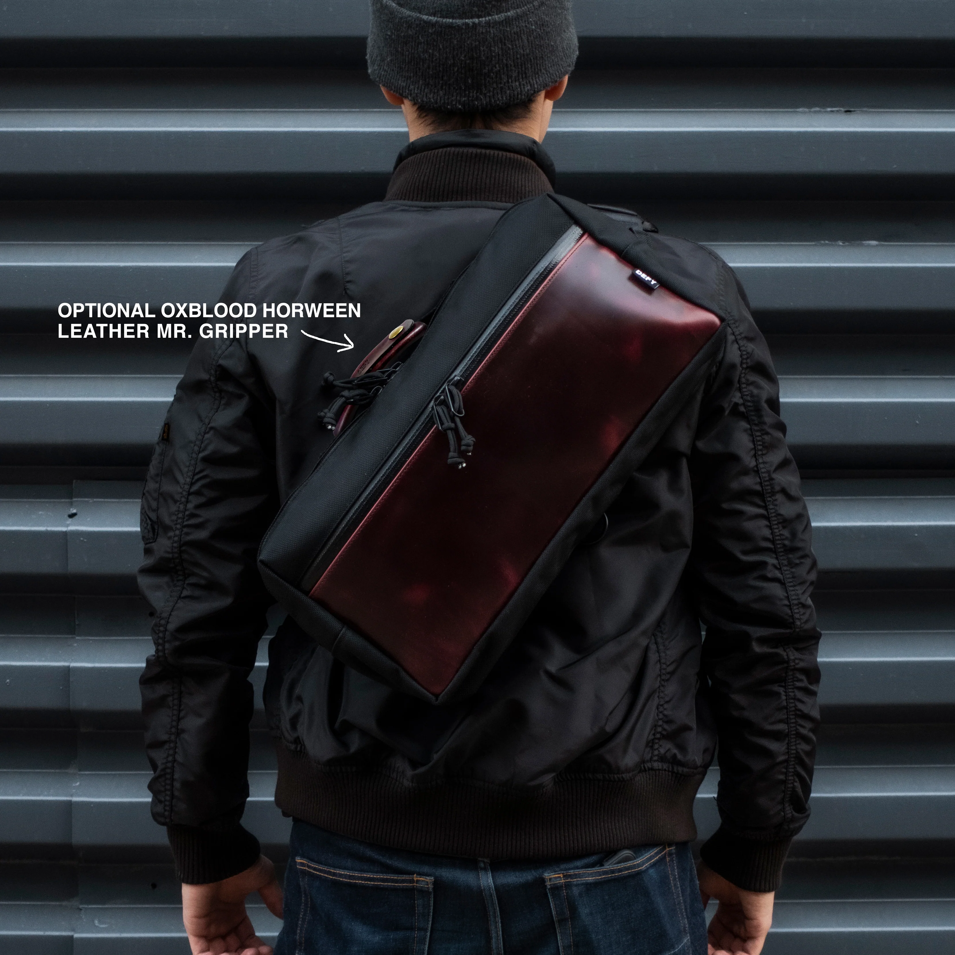 Insidious Sling / Ballistic Nylon + Horween Oxblood Chromexel® Leather / Ships in 8-10 Weeks - Image 11