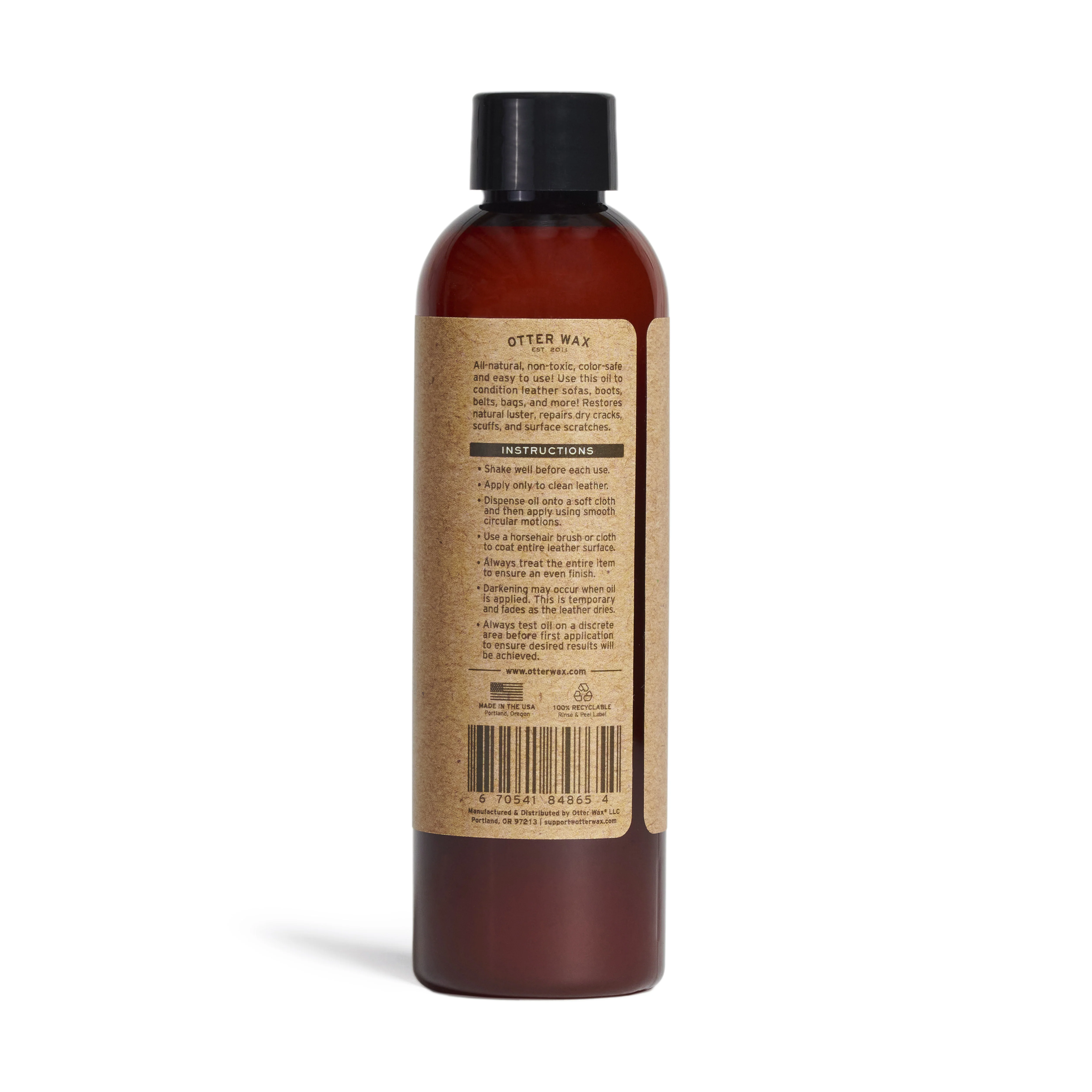 Otter Wax Leather Polishing Oil / 5oz Bottle - Image 2