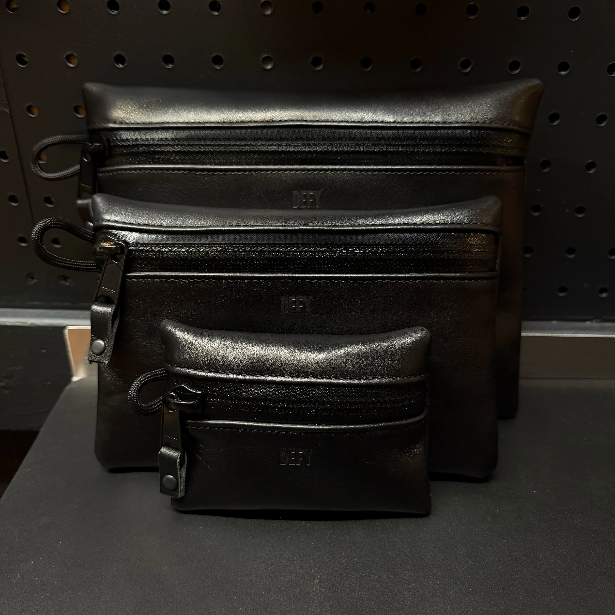 Project Horween Essex Rookery Leather x TexWax™ Buffalo Plaid Wax Canvas 3 Pouch Bundle / Last 1 - Image 4