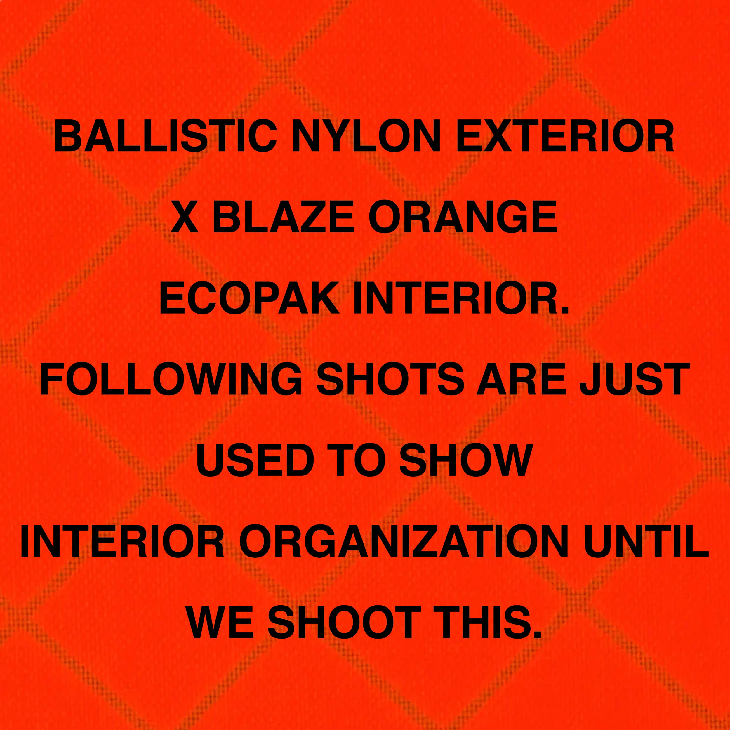 Recon Mashup 2.0 'Fire Edition' Ballistic Nylon x ECOPAK™ EPX Blaze Orange / Ships in 6-10 Weeks - Image 4