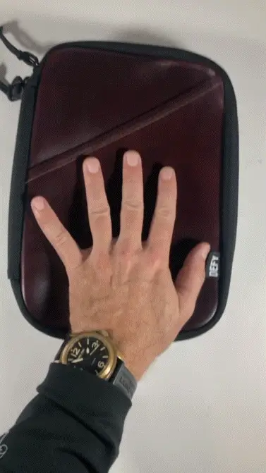 The Void Horween Oxblood Chromexel® Leather x Ballistic Nylon Admin Pouch / Large - Image 5