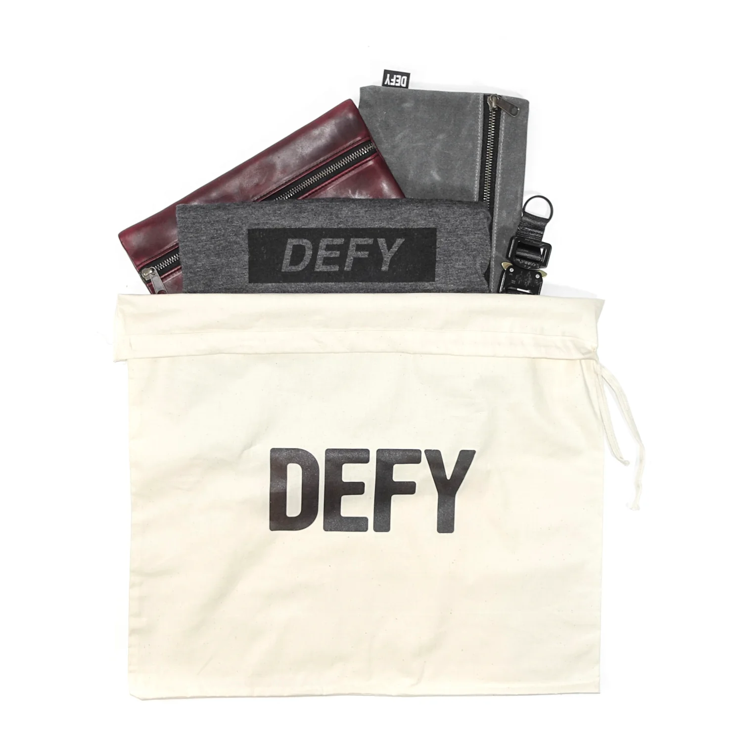 Cotton Travel Bag Set / Large + Small / Garments & Shoes - Image 5