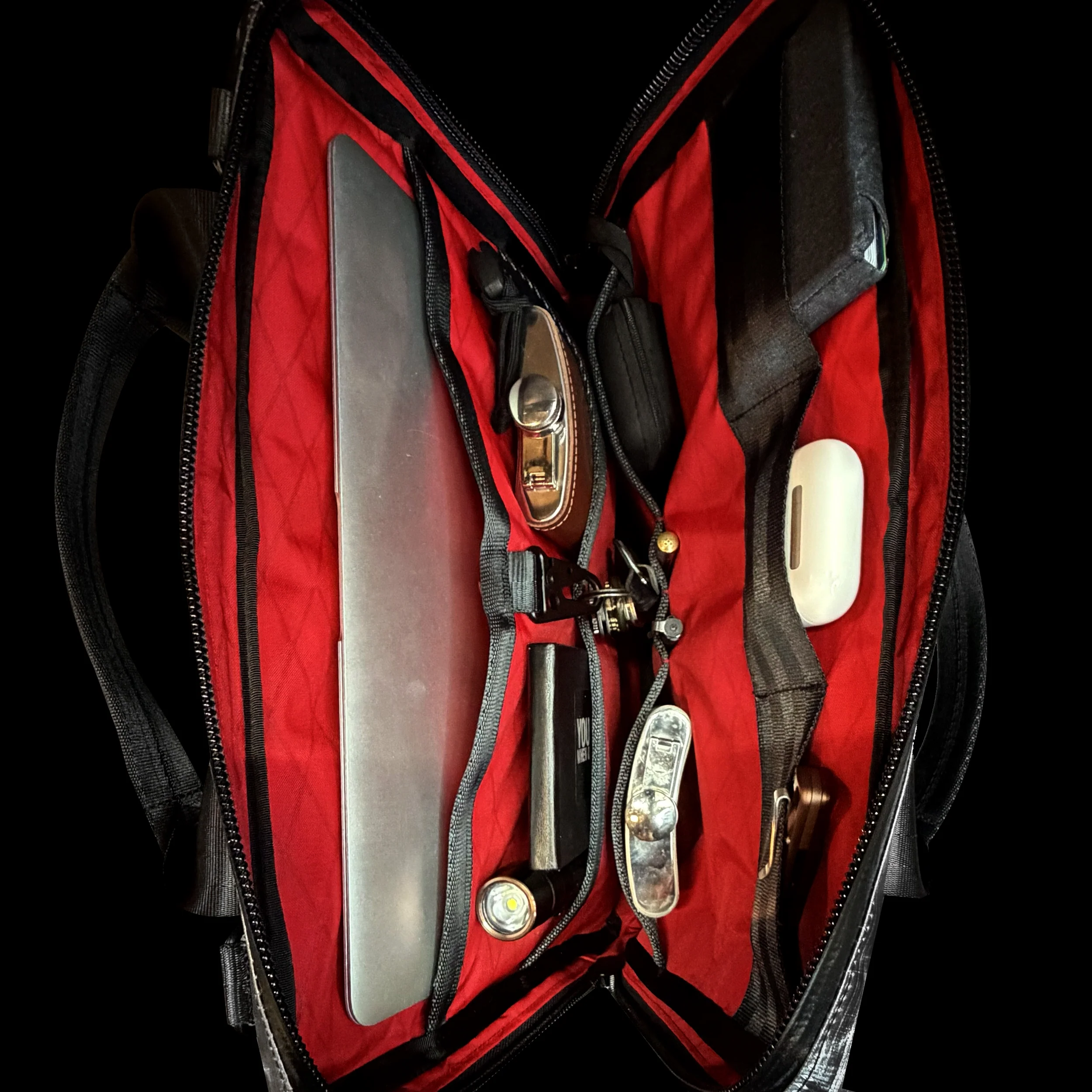 Slim Black Dyneema® x 'Redrum' X-Pac™ Briefcase / Limited Quantity - Image 5
