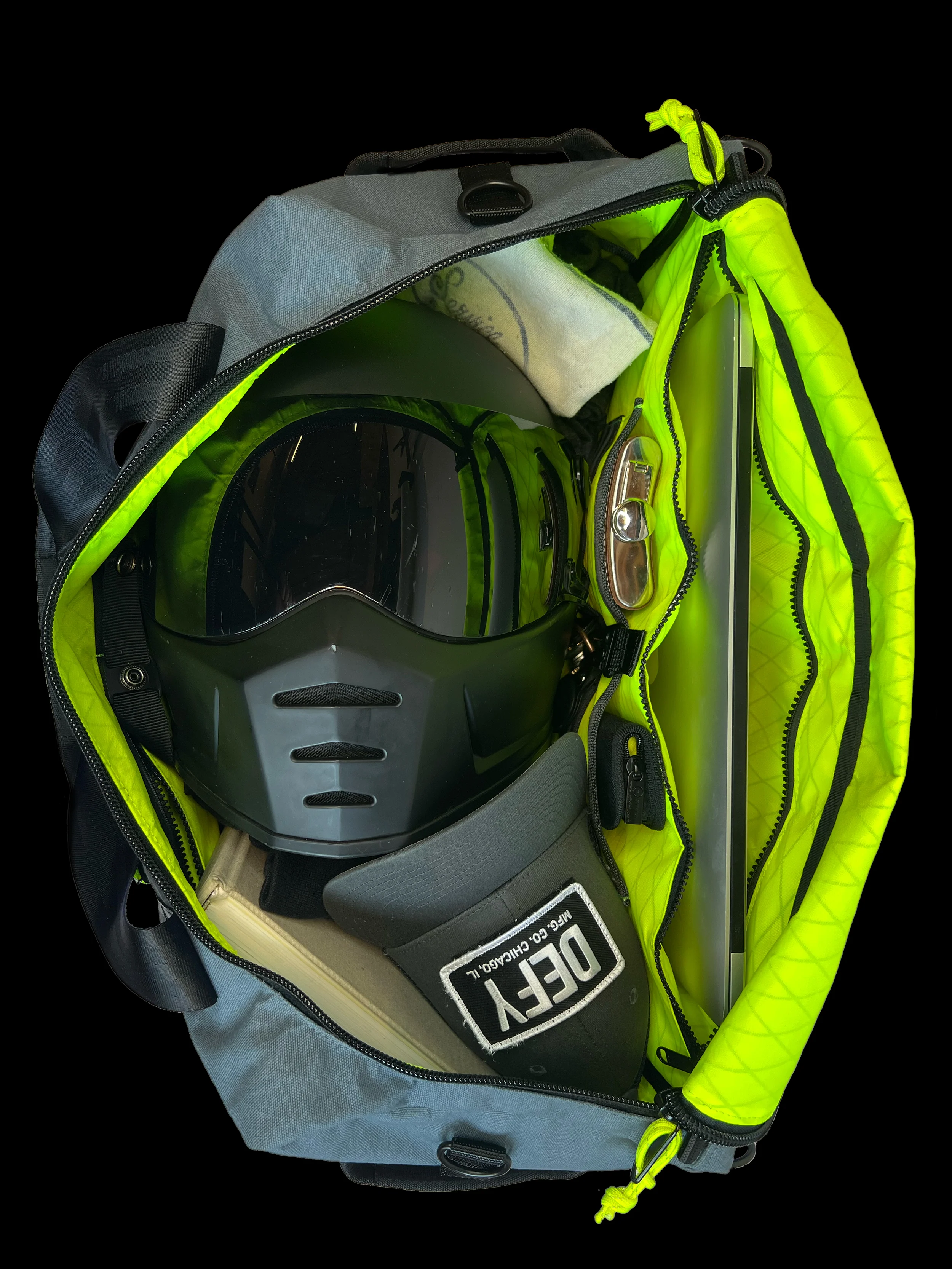 The Rover Backpack / Storm Grey X-Pac® X11 x X-Pac™ Hi-Vis Yellow - Image 2