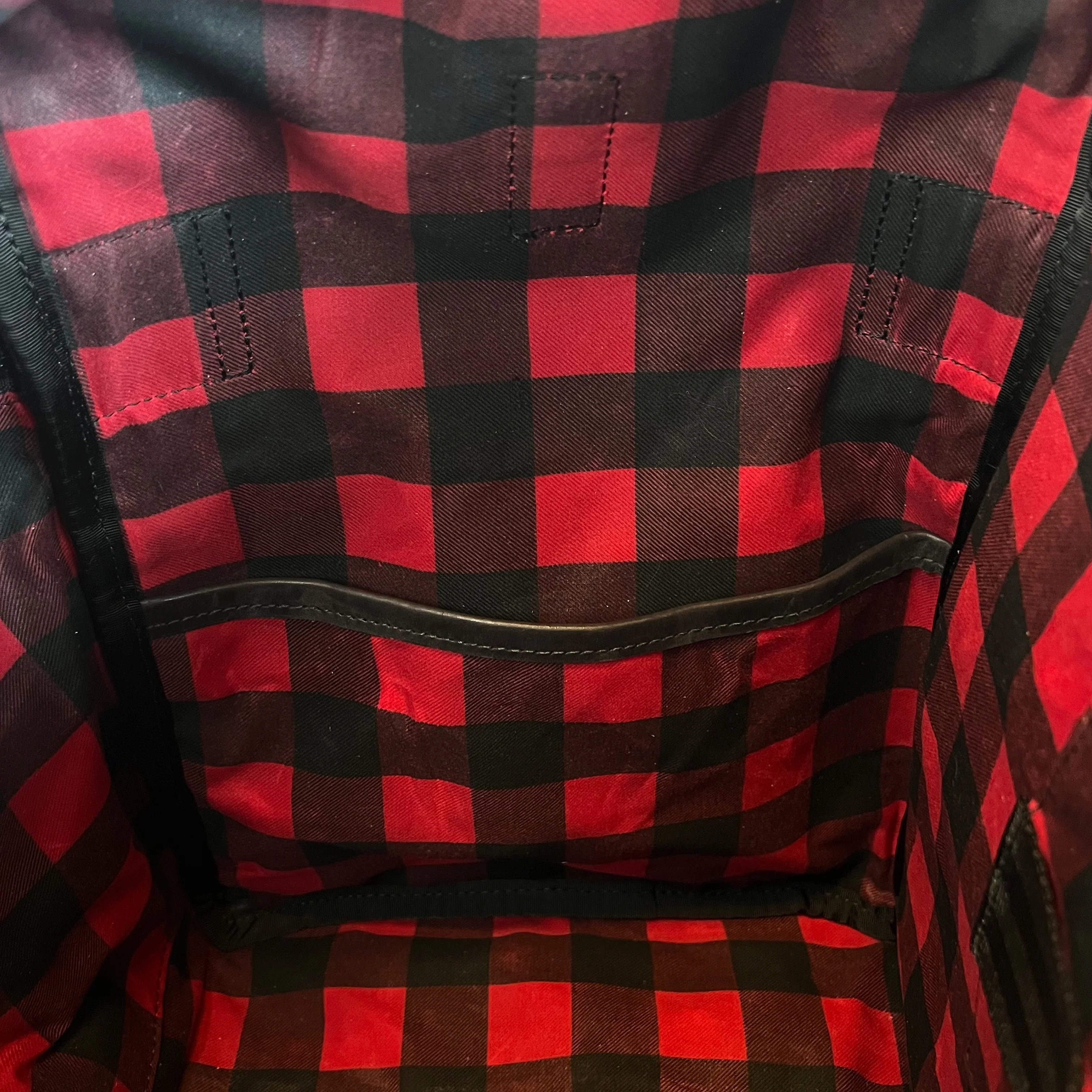 The Rover Backpack Horween Essex Rookery Leather Bundle x TexWax™ Buffalo Plaid Wax Canvas / Ships in 6-10 Weeks - Image 10