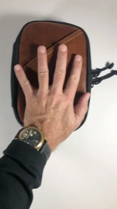 The Void Horween Cavalier Whiskey Leather x Ballistic Nylon Admin Pouch / Small / Ships in 6-10 Weeks - Image 8