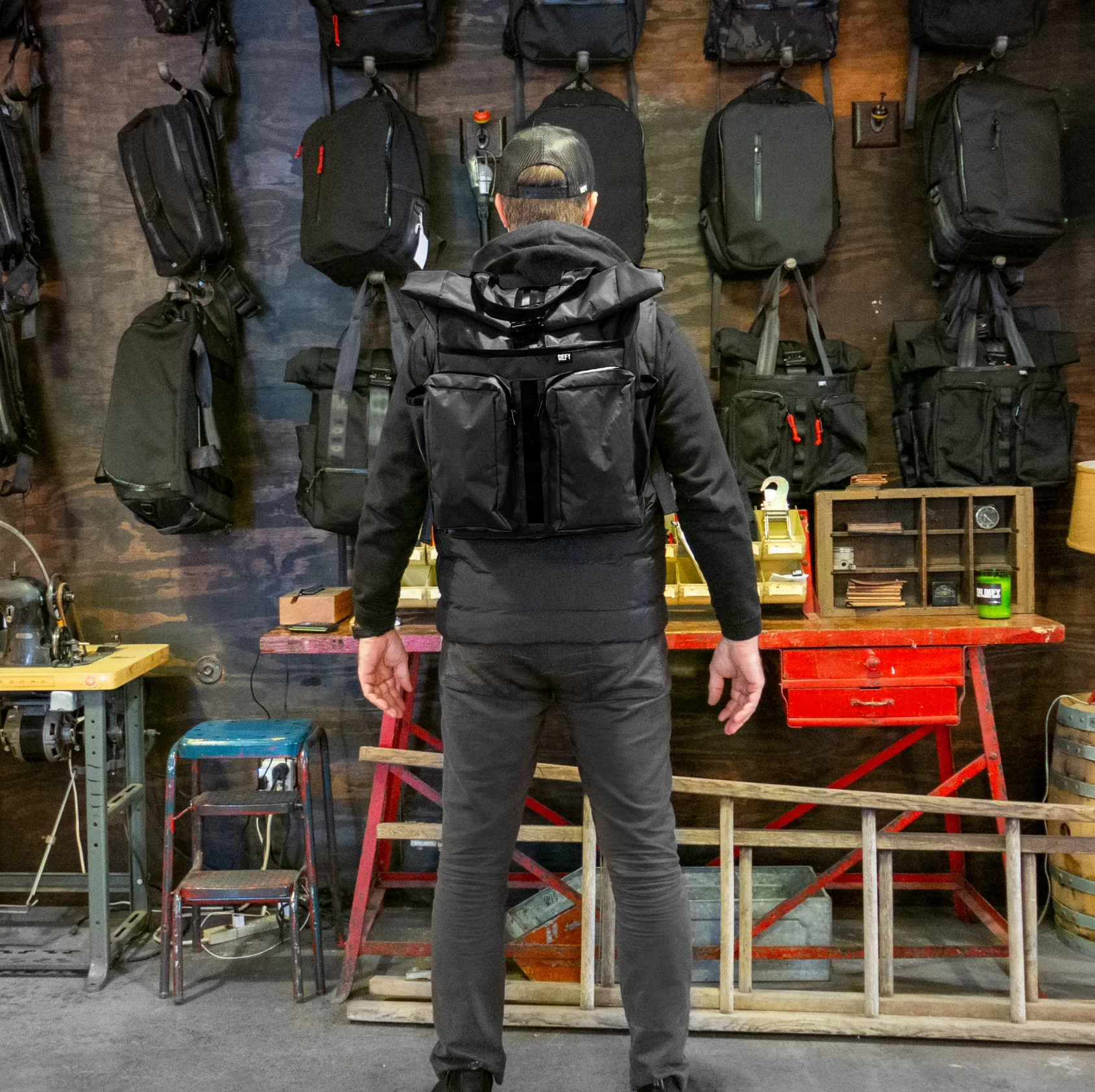 VerBockel 'Day Pack' Roll Top Backpack 2.0 Black X-Pac / Last 1 - Image 6