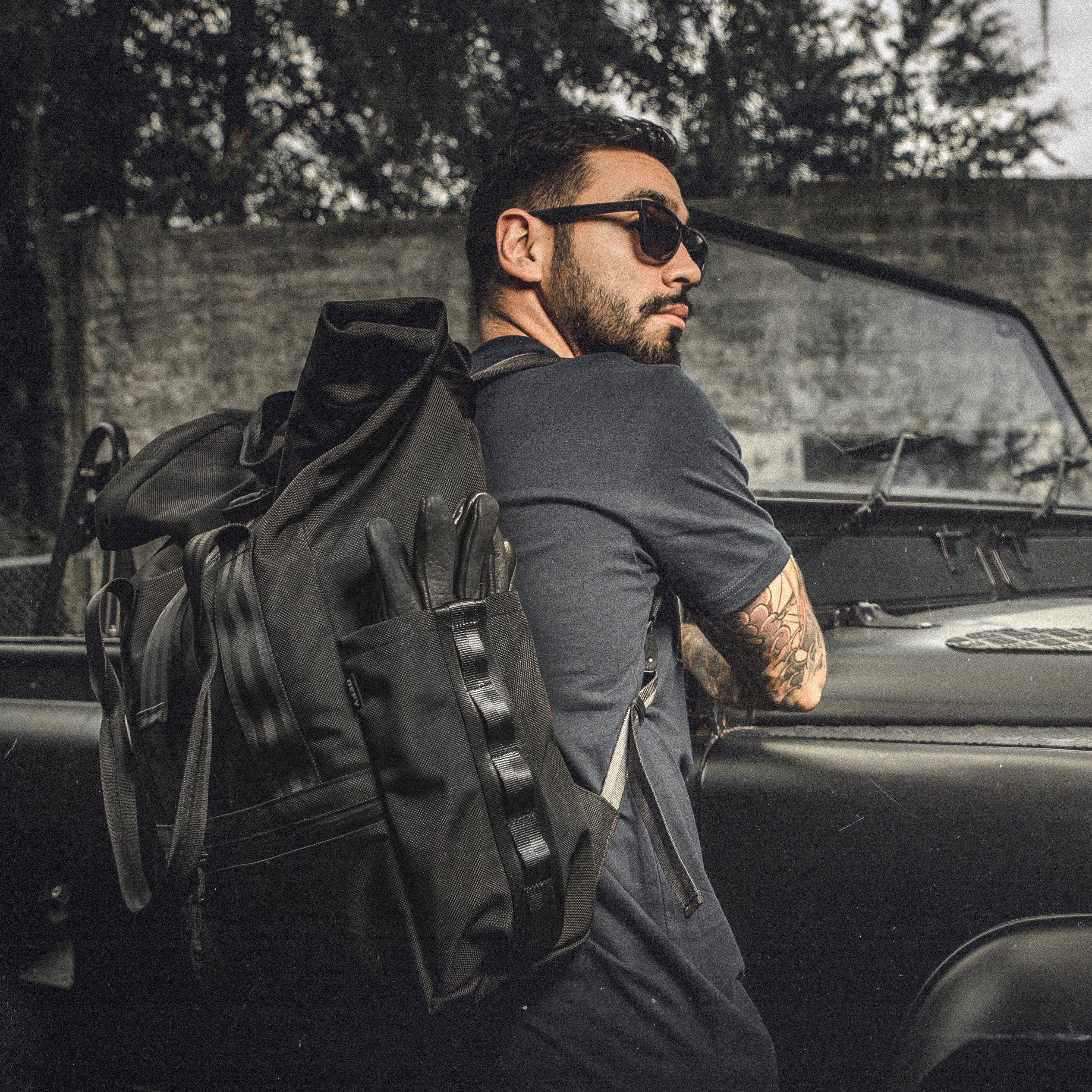 VerBockel Rolltop Backpack 2.0 'Un-Zipped' / Black Ballistic Nylon x ECOPAK™ EPX ’Fire Edition’ / Ships in 6-10 Weeks - Image 14