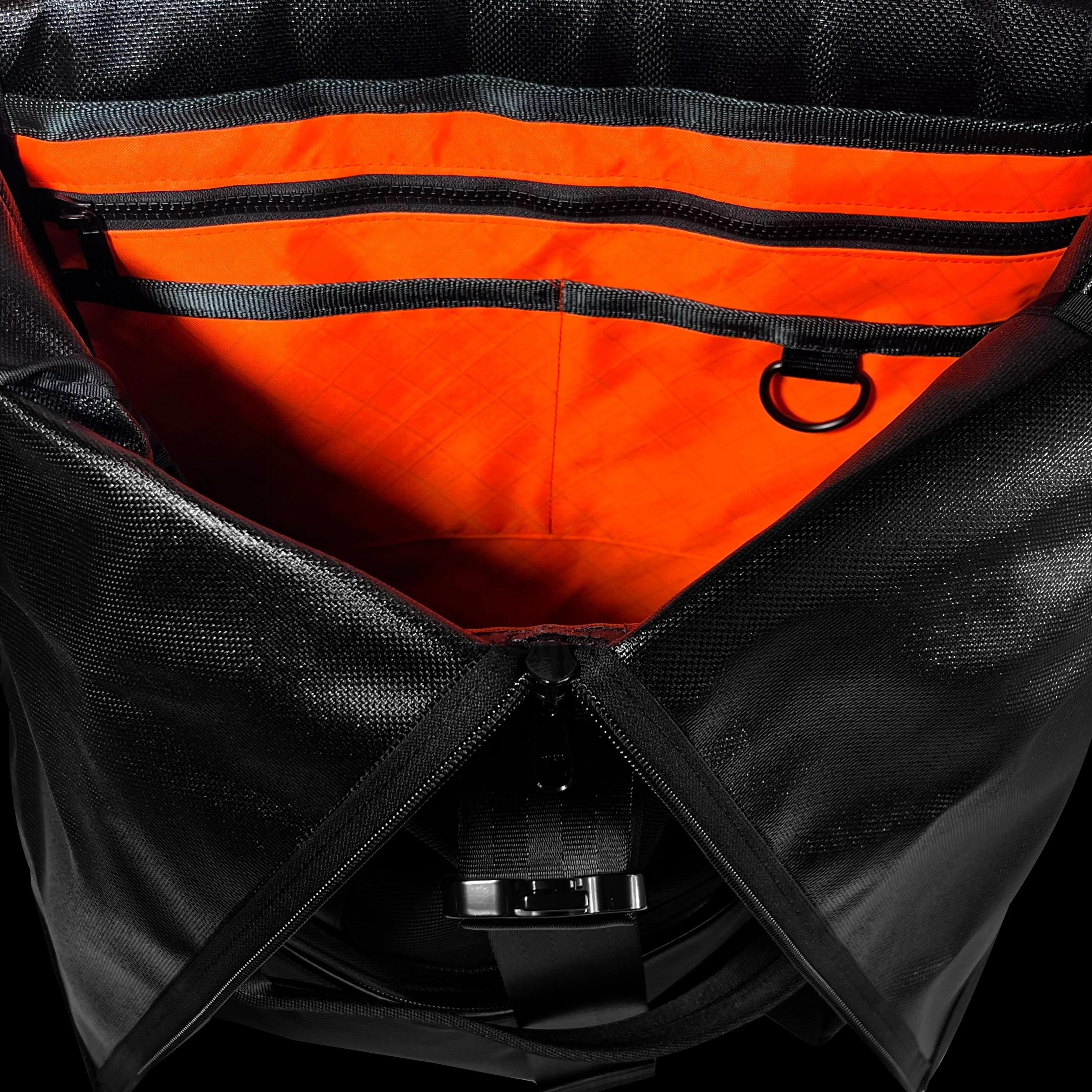 VerBockel Rolltop Backpack 2.0 'Un-Zipped' / Black Ballistic Nylon x ECOPAK™ EPX ’Fire Edition’ / Ships in 6-10 Weeks - Image 2