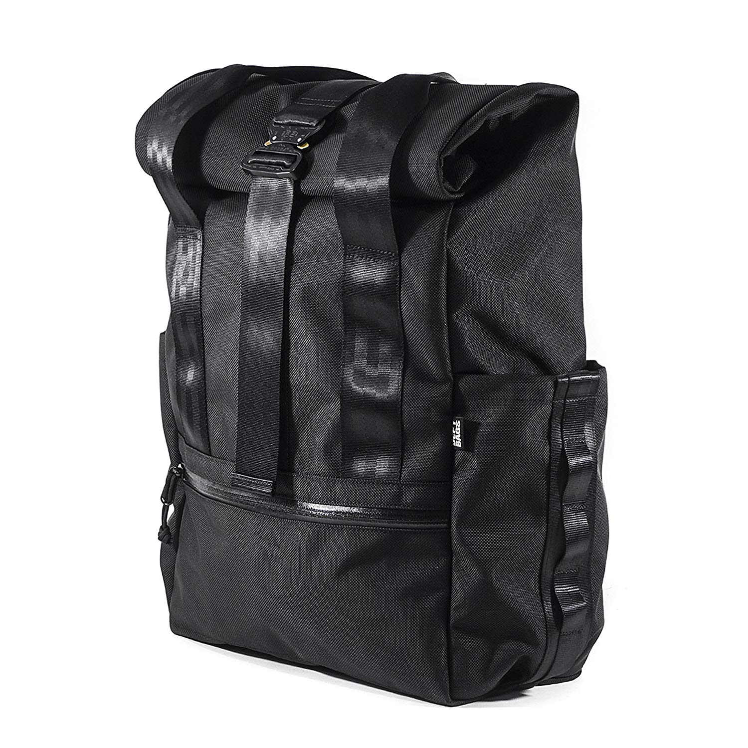 VerBockel Rolltop Backpack 2.0 'Un-Zipped' / Black Ballistic Nylon x ECOPAK™ EPX ’Fire Edition’ / Ships in 6-10 Weeks - Image 3