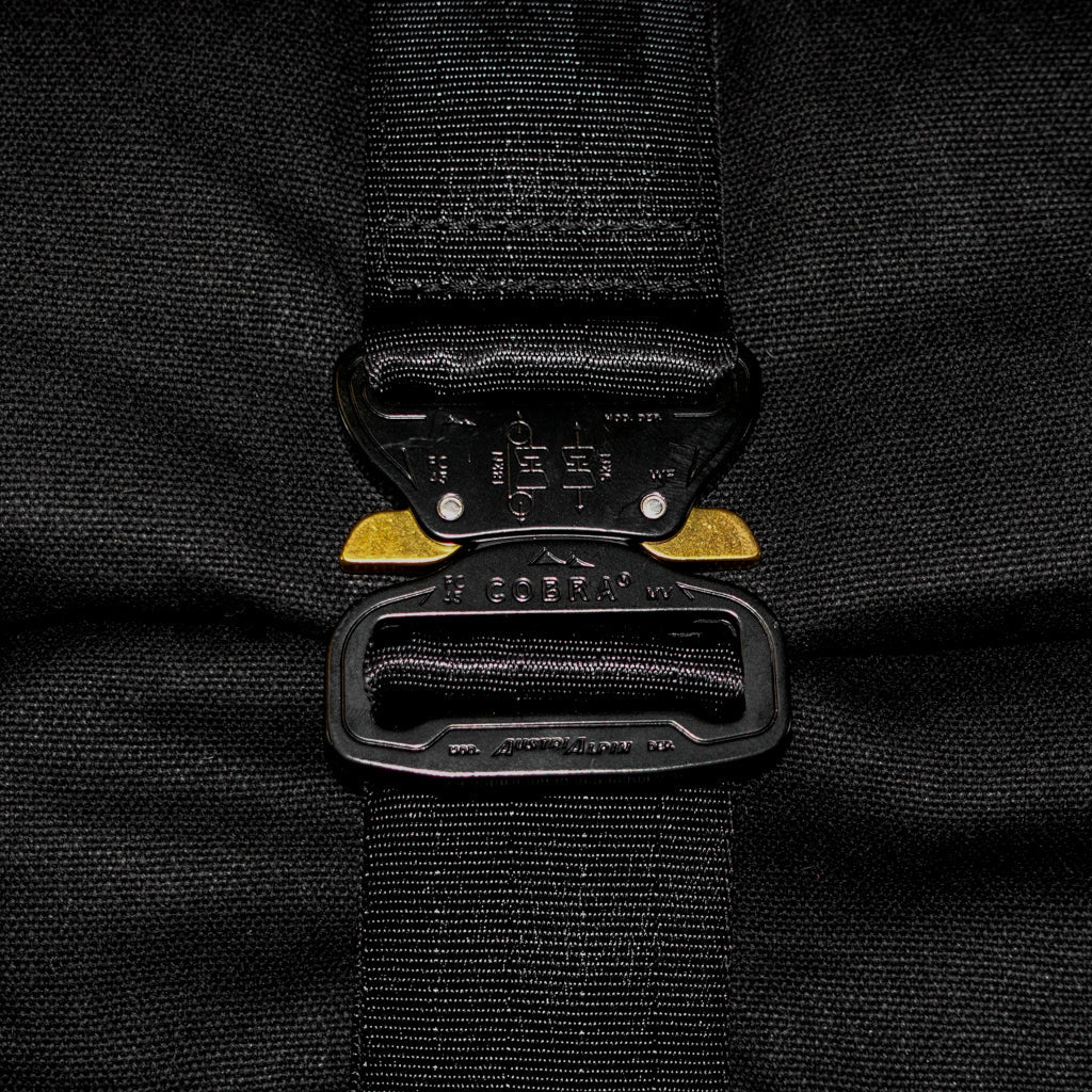 VerBockel Rolltop Backpack 2.0 'Un-Zipped' / Black Ballistic Nylon x ECOPAK™ EPX ’Fire Edition’ / Ships in 6-10 Weeks - Image 8