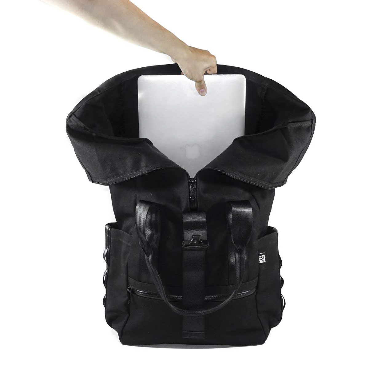 VerBockel Roll Top Backpack 2.0 'Un-Zipped' / Black TexWax™ Canvas / Ships in 6-10 Weeks - Image 11