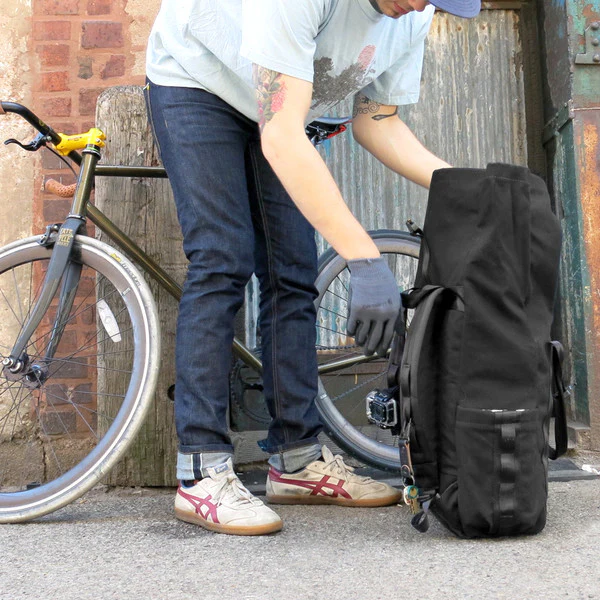 VerBockel Roll Top Backpack 2.0 'Un-Zipped' / Black TexWax™ Canvas / Ships in 6-10 Weeks - Image 14