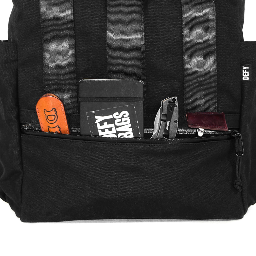 VerBockel Roll Top Backpack 2.0 'Un-Zipped' / Black TexWax™ Canvas / Ships in 6-10 Weeks - Image 17