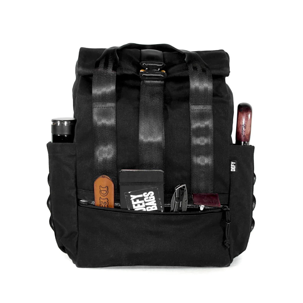VerBockel Roll Top Backpack 2.0 'Un-Zipped' / Black TexWax™ Canvas / Ships in 6-10 Weeks - Image 7